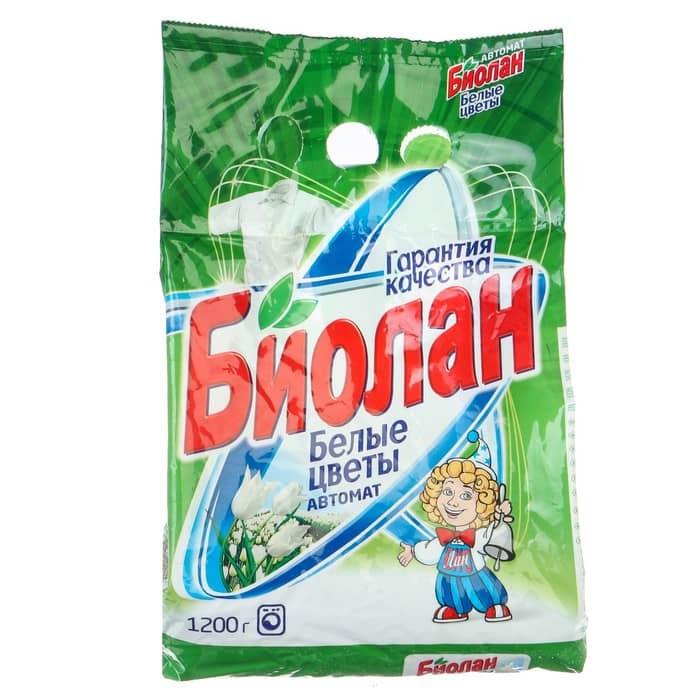 Стиральный порошок 1,2 кг "Биолан" автомат, Белые цветы