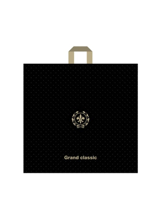 Пакет 51*49 см Гранд черный 100 мкм петля