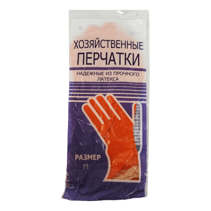 Перчатки латексные ПАРА в инд.уп 30г ОРАНЖЕВЫЕ ЛОТОС, M