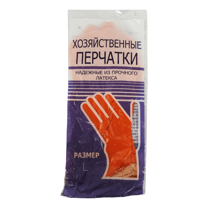 Перчатки латексные ПАРА в инд.уп 30г ОРАНЖЕВЫЕ ЛОТОС, L 