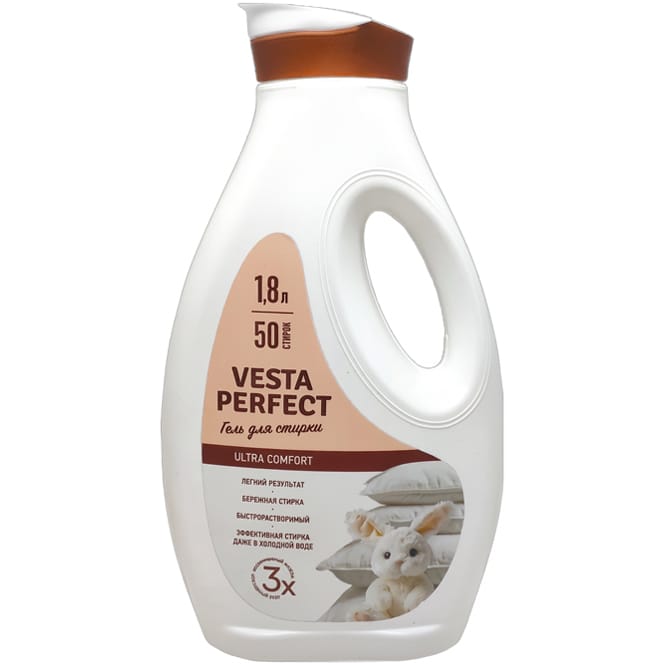 Гель для стирки 1,8 л "Vesta" PERFECT, Ultra comfort Гель для стирки 1,8 л "Vesta" PERFECT, Ultra comfort