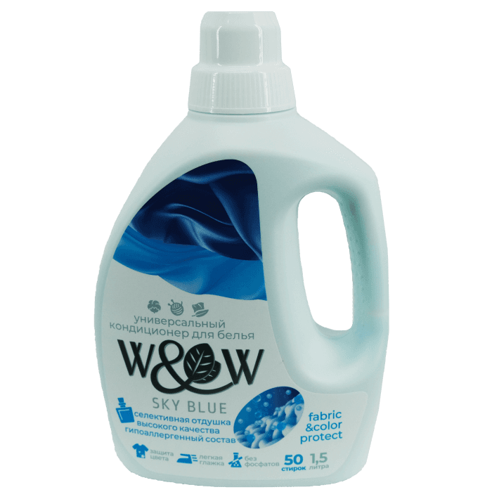 Кондиционер для белья 1,5 л W&W SKY BLUE Кондиционер для белья 1,5 л W&W SKY BLUE
