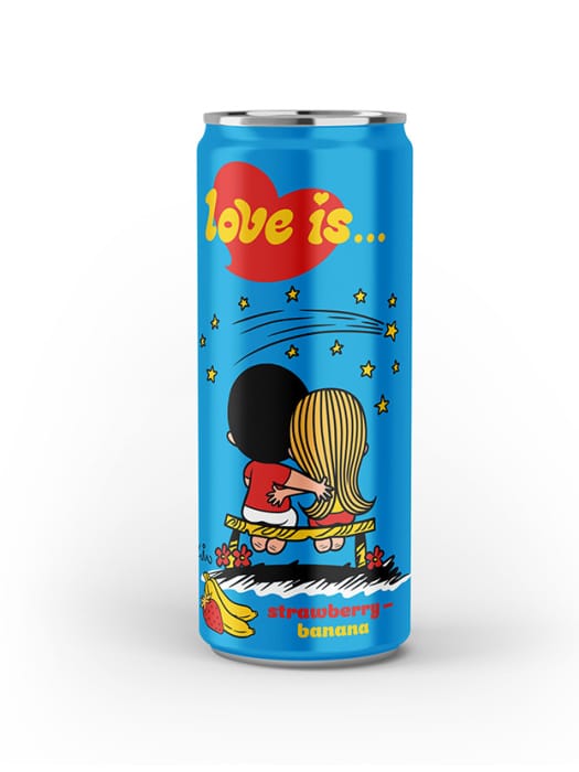 Лимонад 330 мл "Love is" газированный напиток, Клубника-Банан (синий) Лимонад 330 мл "Love is" газированный напиток, Клубника-Банан (синий)