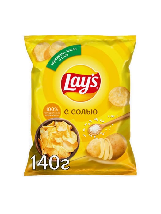 Чипсы "LAYS" 140 г ассортимент, Соленые Чипсы "LAYS" 140 г ассортимент, Соленые