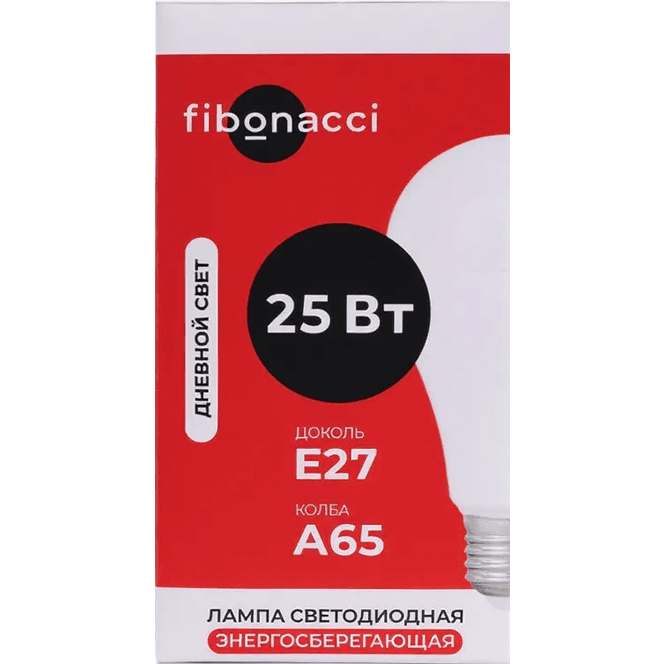 Лампа светодиодная Fibonacci А65-25W/4000/E27 LED Дневной свет Лампа светодиодная Fibonacci А65-25W/4000/E27 LED Дневной свет
