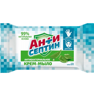 Крем-мыло кусковое 100 г туалетное "Антисептин" антибактериальное Крем-мыло кусковое 100 г туалетное "Антисептин" антибактериальное